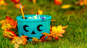 Trick or treating, the concept of health for children in the Halloween season.